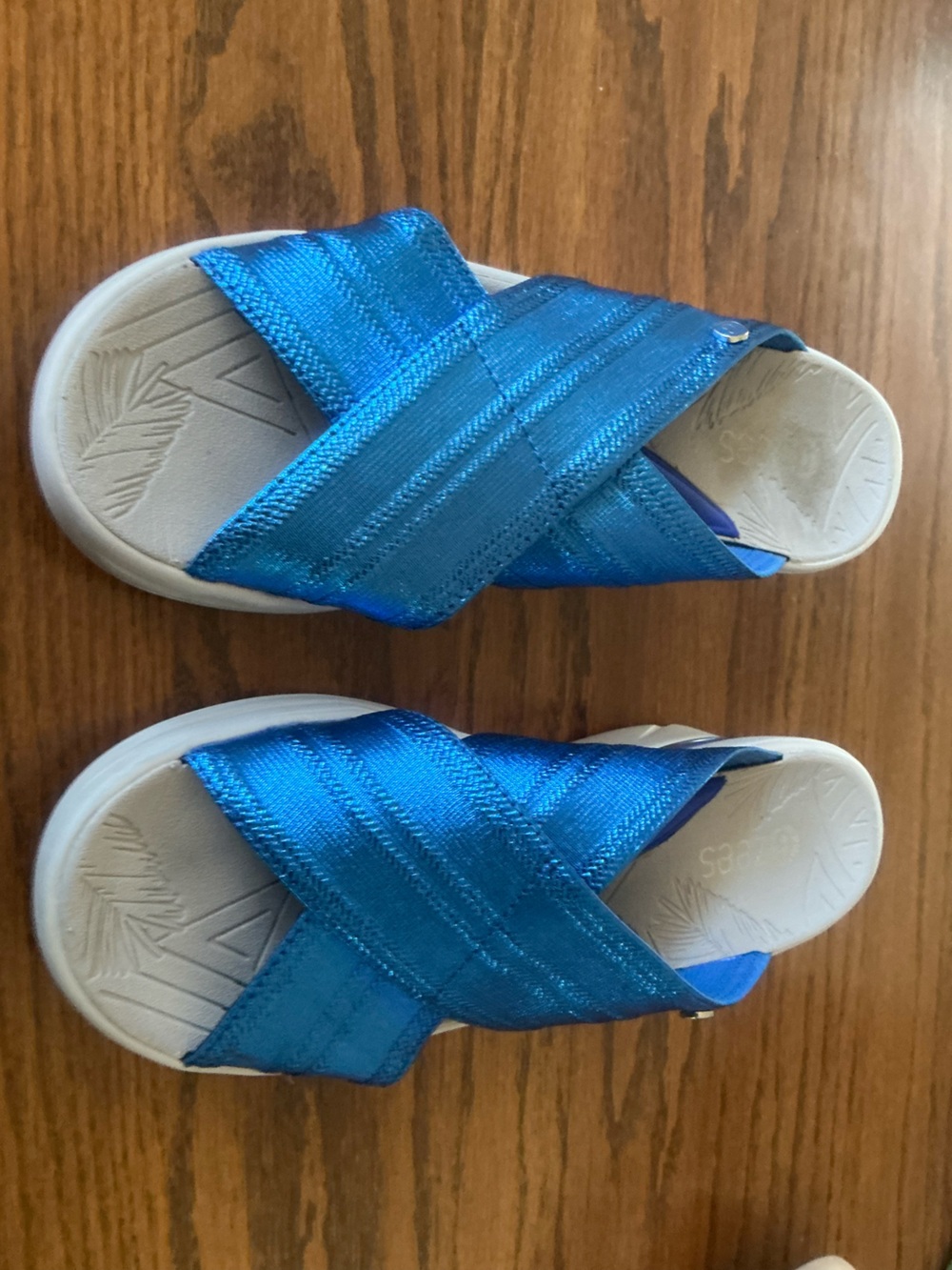 Bzees Bright Blue Vista Slide Sandals- 8.5
